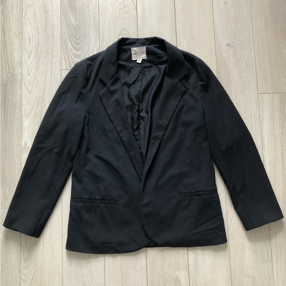 VTG Urban Outfitters Silence + Noise Minimalist Black Blazer Jacket Made in USA - Picture 1 of 10